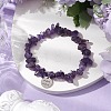 Natural Amethyst Stretch Bracelets BJEW-JB11147-11-2
