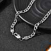 7MM 304 Stainless Steel Figaro Chain Necklaces for Women Men NJEW-B134-04B-P-3