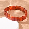 Dyed & Heated Natural Carnelian Faceted Beaded Stretch Bracelets for Women BJEW-K251-08G-2