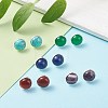 Gemstone Dome/Half Round Stud Earrings for Women EJEW-JE04801-2