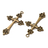 Cross Tibetan Style Alloy Big Pendants TIBEP-Q058-04AB-FF-2