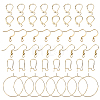 Brass Hoop Earring Findings KK-HS0002-07-1