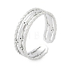 304 Stainless Steel Open Cuff Rings for Women RJEW-A056-03P-2