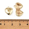 Heart Brass Pendant Rhinestone Settings KK-A276-12LG-3