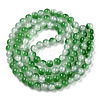 Crackle Baking Painted Imitation Jade Glass Beads Strands X1-DGLA-T003-8mm-07-3