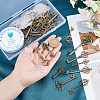 DIY Skeleton Key & Wing Pendant Charm Bracelet Making Kit DIY-SC0017-48-3
