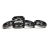 Dyed & Heated Black Agate Finger Rings IK0879-2-4