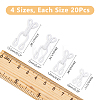 80Pcs 4 Styles Polyester Garment Hook and Eye FIND-DC0005-58-2