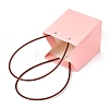 Rectangle Kraft Paper Gift Bags with Plastic Haddles CARB-P007-B02-A-4