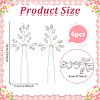 6Pcs Alloy Rhinestone Hair Sticks for Women OHAR-FG0001-08S-2
