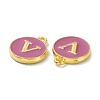 Golden Plated Alloy Enamel Charms ENAM-XCP0001-13V-3