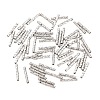 Brass Textured Tube Beads KK-H250-01A-P-1