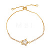 Adjustable Brass Box Chain Slider Bracelets WGB5F0D-06-1
