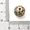 Brass Micro Pave Cubic Zirconia Beads KK-L228-11G-3