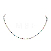 304 Stainless Steel Enamel Link Chains Necklaces NJEW-JN04788-1