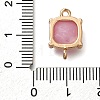 Brass Glass Imitation Gemstone Connector Charms KK-Z076-01G-03-3