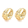 Hollow Triangle Brass Micro Pave Clear Cubic Zirconia Hoop Earrings EJEW-G452-04G-4