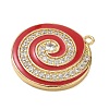 Brass Micro Pave Clear Cubic Zirconia Pendants CU-CBA4231-04B-G-2