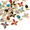 24Pcs 12 Style Glass Rhinestone Pendants FIND-TA0003-03-9