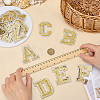 26Pcs Letter A~Z Glitter Powder with Paillette Sew on Cloth Patches PATC-MA0001-54C-3