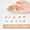 15 Pairs 15 Style Brass Friction Ear Nuts KK-AR0002-92-3