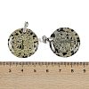 Natural Dalmatian Jasper Flat Round Pendants G-Q188-01P-14-3