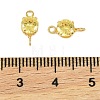 Brass Pave Cubic Zirconia Flat Round Connector Charms KK-P347-01G-01-4