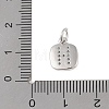 Rack Plating Brass Micro Pave CLear Cubic Zirconia Charms KK-E110-14P-H-3