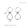 8-Shaped Stainless Steel Hoop Earrings EB9350-2-2