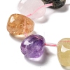Natural Rose Quartz & Amethyst & Yellow Quartz & Lemon Quartz & Prehnite Beads Strands G-P528-E03-01-3