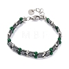 Synthetic Malachite Beaded Bracelets BJEW-P339-03P-06-1