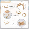 Craftdady 12 Pairs 6 Style Brass Hoop Earring Findings KK-CD0001-21-12