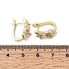 Leaf Brass Micro Pave Clear Cubic Zirconia Hoop Earrings EJEW-H180-29G-5