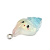 Ocean Theme Transparent Resin Pendants RESI-I351-03P-04-2