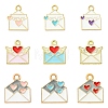 18Pcs 9 Colors Alloy Enamel Pendants ENAM-YW0008-52-2