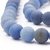 Dyed & Heated Natural Blue Aventurine Beads Strands G-T106-207-01-2