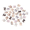 35Pcs 7 Styles Printed Alloy Pendants ENAM-CJ0005-24-8