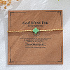 Brass Round Beads Stretch Bracelets VH4184-22-1
