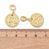 Brass European Dangle Charms KK-H278-01G-01-3