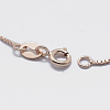 925 Sterling Silver Box Chain Necklaces STER-F039-40cm-04RG-2