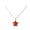 Natural Gemstone Star Pendants Necklace NJEW-JN04197-7