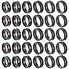 30Pcs 6 Styles 201 Stainless Steel Grooved Finger Ring Settings STAS-ME0003-12EB-1