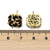 Brass Micro Pave Cubic Zirconia Stud Earrings KK-F358-02G-03-4