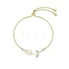Zinc Alloy Pave Rhinestone Glass & Cat Eye Box Chain Slider Bracelets WG18DF5-01-3