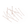 Brass Flat Head Pins KK-WH0058-03C-RG-3