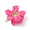 Glass Seed Beaded Pendants PALLOY-MZ01246-01-4