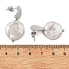 Natural Keshi Pearl Stud Dangle Earrings EJEW-JE07133-02-5