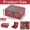 Rectangle Wood & PU Leather Jewelry Boxes CON-CL0001-14B-2