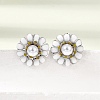 Brass Enamel Stud Earrings KK-CBA8324-27P-04-3