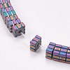 Electroplated Non-magnetic Synthetic Hematite Beads Strands G-P367-F04-1